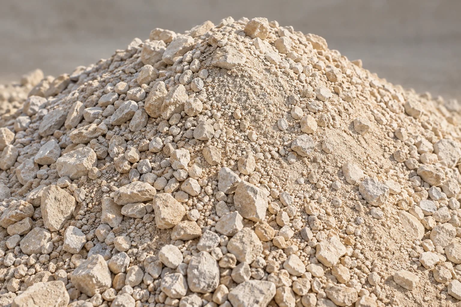 Illustrative image of graded aggregate with mineral fines