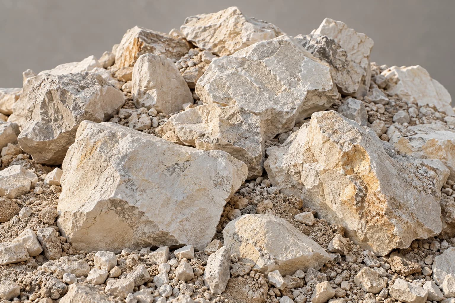 Illustrative image of irregular limestone rocks and fill